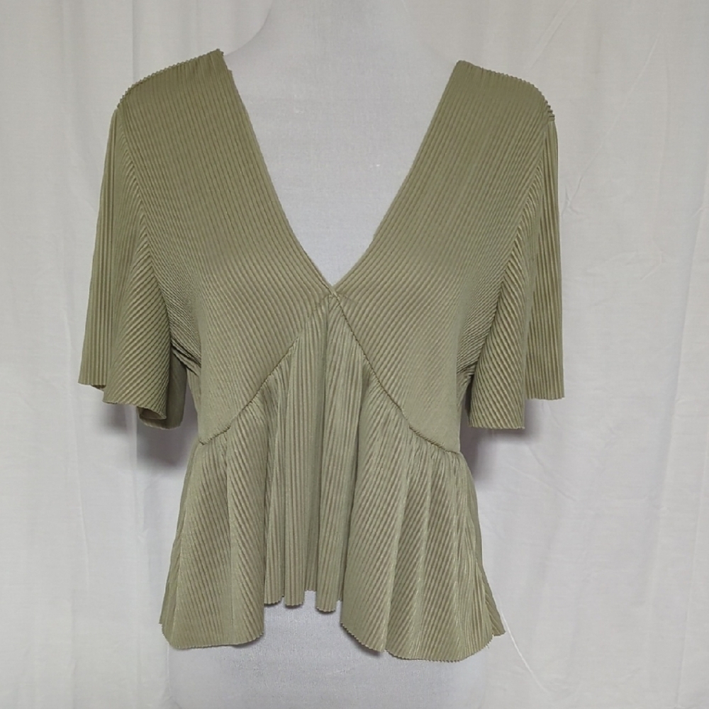 SHEIN Multicolored Asymmetrical Peplum Blouse